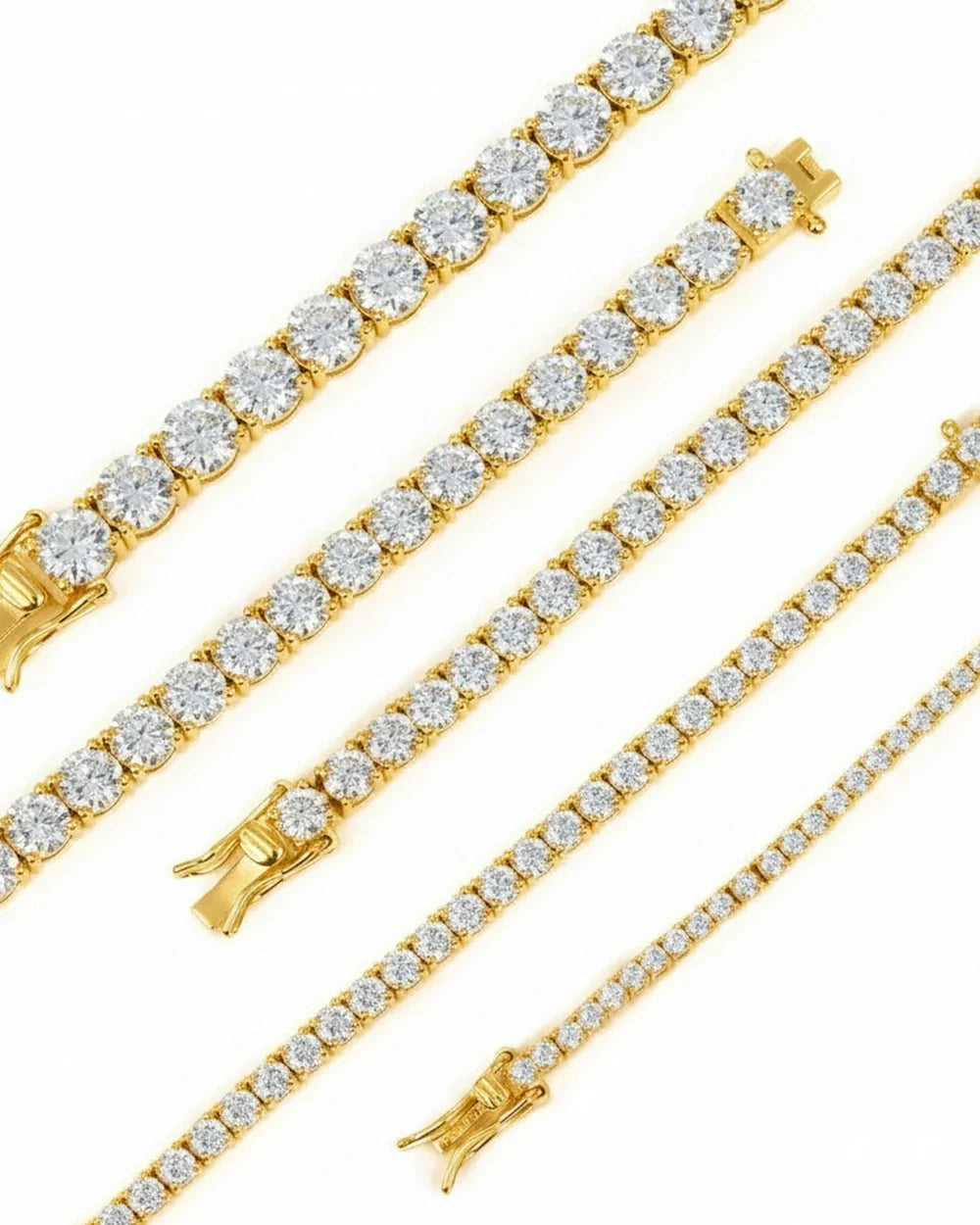 925 sterling silver 16K gold plated moissanite tennis chain