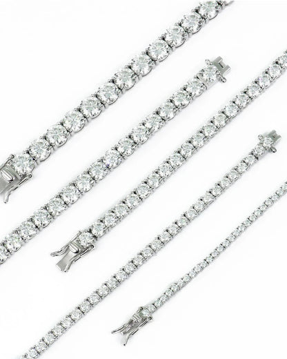Moissanite Tennis Chain Necklace | 925 Sterling Silver Iced Out Hip Hop Jewelry for Men | VVSClique