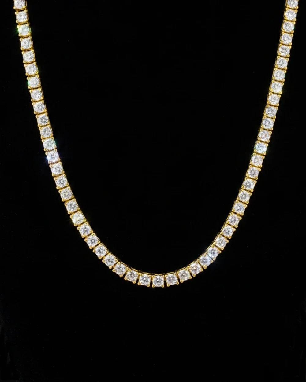VVSClique 16K gold plated moissanite tennis chain